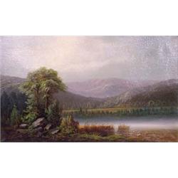 Lot 117_: Hudson River School O/C Landscape, Ca. 1860