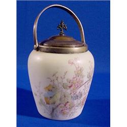 Lot 164_: Milk Glass Cracker Jar