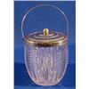Lot 167_: Clear pattern glass cracker jar