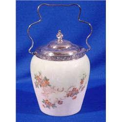 Lot 167_A_: Milk Glass Cracker Jar