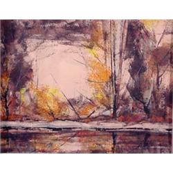 Lot 171_: Hall Groat Signed W/C - Autumn Reflections, Ca. 1963