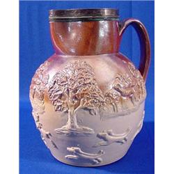 Lot 182_: Salt glaze Earthenware Pitcher, Ca. 1855