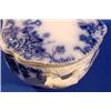 Image 2 : Lot 184_: Flow Blue Covered Semi-Porcelain Vegetable Dish