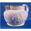 Image 1 : Lot 188_: Porcelain Squat Form Pitcher with Deer Hunting Scene