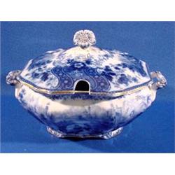 Lot 190_: Middleport Flow Blue Tureen