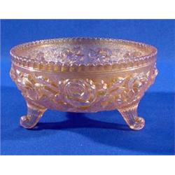 Lot 191_: Marigold Carnival Glass Three-Footed Bowl