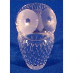 Lot 224_: Kosta Clear Crystal Figure of Owl