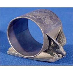 Lot 249_: Meriden Silver plate Figural Napkin Ring