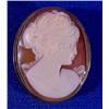 Image 1 : Lot 254_: Hand Carved Shell Cameo Pin