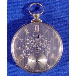 Lot 268_: Men's 18k Yellow Gold Open Face Pocket Watch