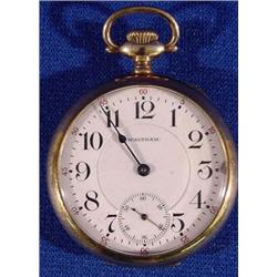 Lot 274_: Men's Gold Open Face Pocket Watch