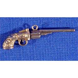 Lot 282_: Revolver Shaped Gold Filled Watch Fob/Key