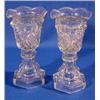 Image 1 : Lot 301_: Pair of Early Reproduction Sandwich Glass Vases