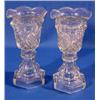 Image 1 : Lot 301_: Pair of Early Reproduction Sandwich Glass Vases