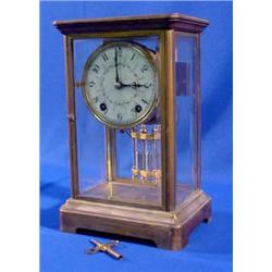 Lot 317_: New Haven Crystal Side Shelf Clock