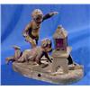 Lot 319_: Patinated White Metal Figural Lamp