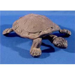 Lot 321_: Cast Iron and Tin Turtle Form Mechanical Cuspidor