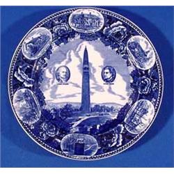 Lot 352_: Wedgwood Blue Transfer Plate with Historical Scenes of Vermont