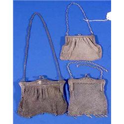 Lot 363_: Three Metal Mesh Ladies Hand Bags