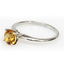 Natural 1.75ctw Citrine .925 Sterling Silver Ring