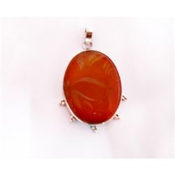 Natural 62.20 ctw Susunight Oval Pendant .925 Sterling