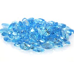 Natural Blue Topaz Oval Cut 3x5mm 100 pcss 26.95 ctw
