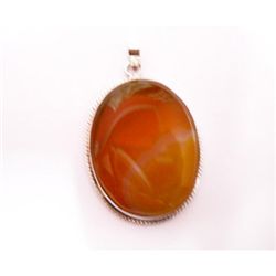 Natural 66.05 ctw Susunight Oval Pendant .925 Sterling