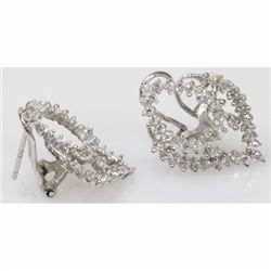 Natural 3.54g CZ Earrings .925 Sterling Silver