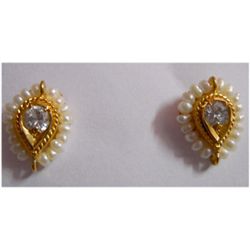 Natural 20.80 ctw Pearl Earring Square With Bronze