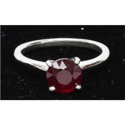 Natural 0.75ctw Ruby .925 Sterling Silver Ring