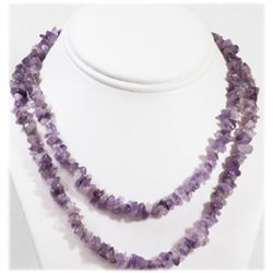Natural Amethyst Unut Beads Necklace