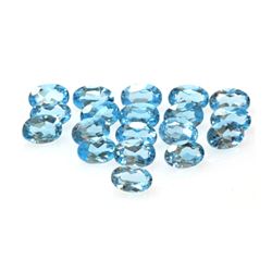 Natural Blue Topaz Gems 10.58 ctw Oval Cut