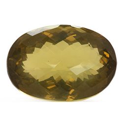 Natural Lemon Topaz Oval Cut 25x30mm 1 pc 54.98 ctw