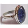 Image 1 : Natural 22.40 ctw Tanzanite Oval Ring .925 Sterling