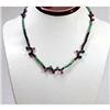 Image 2 : Natural 80.47 ctw Emerald Ruby Sapphire Bead Necklace