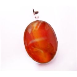 Natural 57.9 ctw Susunight Oval Pendant .925 Sterling