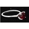 Image 1 : Natural 1.25ctw Ruby .925 Sterling Silver Ring