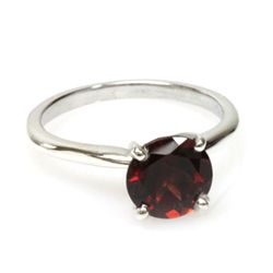Natural 1.75ctw Garnet .925 Sterling Silver Ring