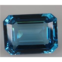 Natural Blue Topaz Emerald Cut 1 pc per lot 21.27ctw