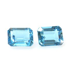 Natural Blue  Topaz 5.93 ctw Emerald Cut