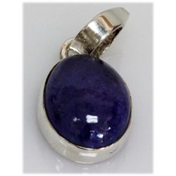 Natural 3.48 g Tanzanite Oval .925 Sterling Pendant