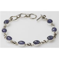 Natural 13.06g Tanzanite Bracelet .925 Sterling Silver