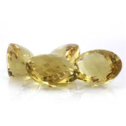 Natural Lemon Topaz Oval Cut 17x22mm 4 pcs 110.60 ctw