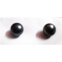 Natural 14.30 ctw Pearl Round Earrings .925 Sterling
