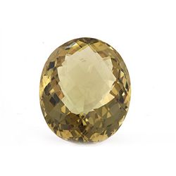 Natural Lemon Topaz Oval Cut 25x30mm 1 pc 77.75 ctw