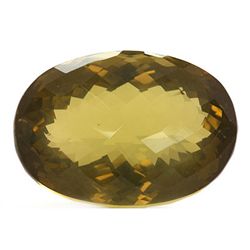 Natural Lemon Topaz Oval Cut 25x35mm 1 pc 127.29 ctw