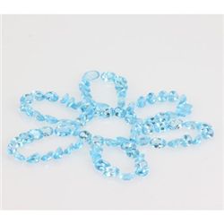 Natural Blue Topaz Oval Cut 6x8 mm 50 pcs 77.28ctw