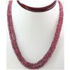 Image 1 : Natural Ruby Round  Beads Necklace 243.65 CTW. w/brass