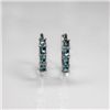 Image 1 : NATURAL 4.00 CTW AQUAMARINE EARRINGS .925 STERLING SILV
