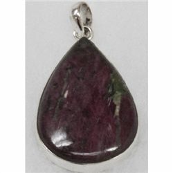 Natural 17.27g Semi-Precious Pendant .925 Sterling